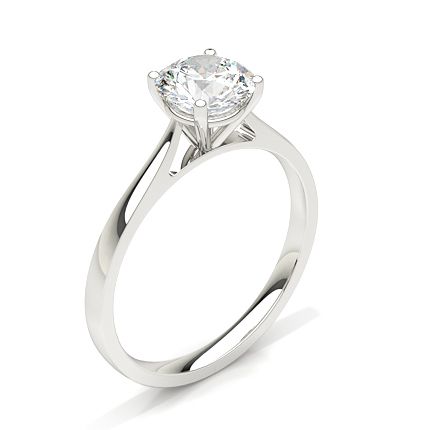 a simple diamond solitaire engagement ring.
